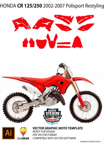 Dima moto Honda CR 125/250 2002-2007 Polisport-restyling 2018